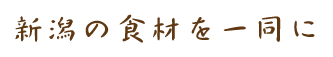 新潟の食材を一同に