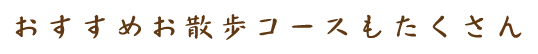 おすすめお散歩コースもたくさん